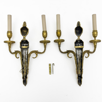 Pair of Gilt Bronze Neoclassical Style Sconces