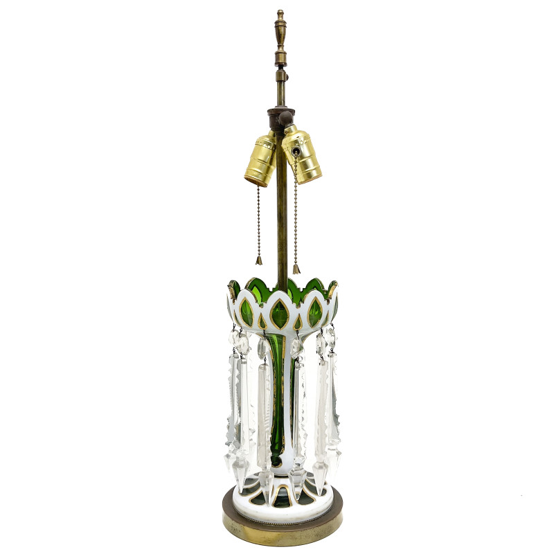 Green Bohemian Lustre Lamp