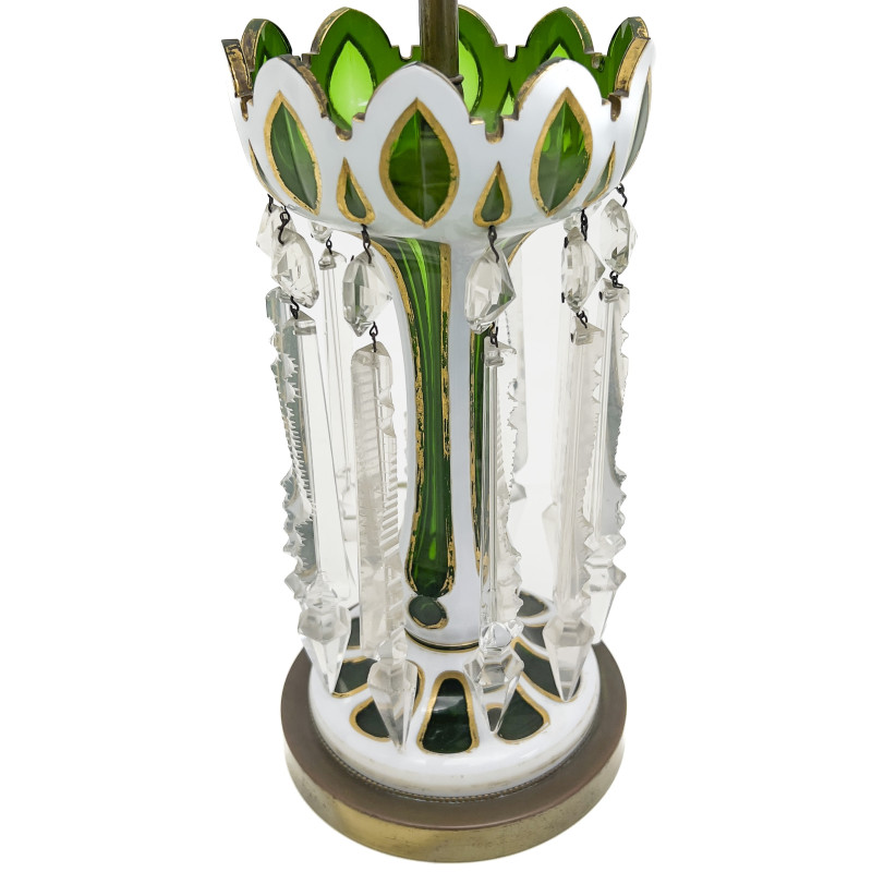 Green Bohemian Lustre Lamp