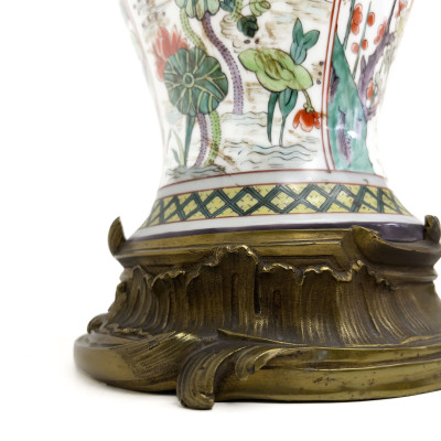 Pair of Chinese Famille Verte Jars Mounted As Lamps