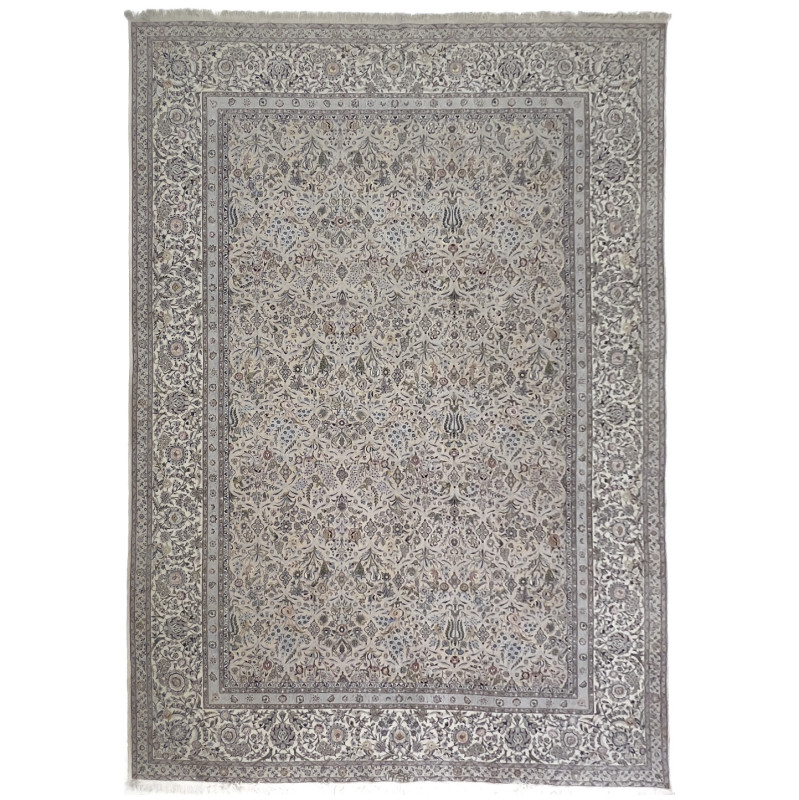 Iranian Ivory Kashan Rug