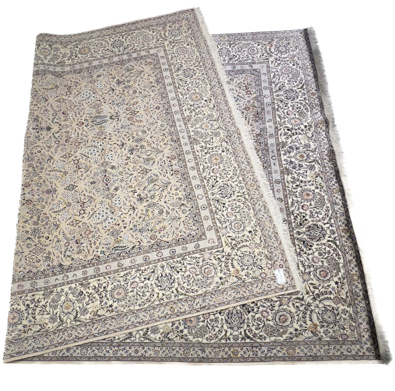 Iranian Ivory Kashan Rug