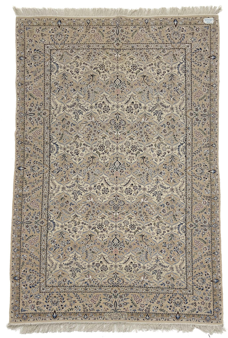 Iranian Kashan Silk Signed Rug
