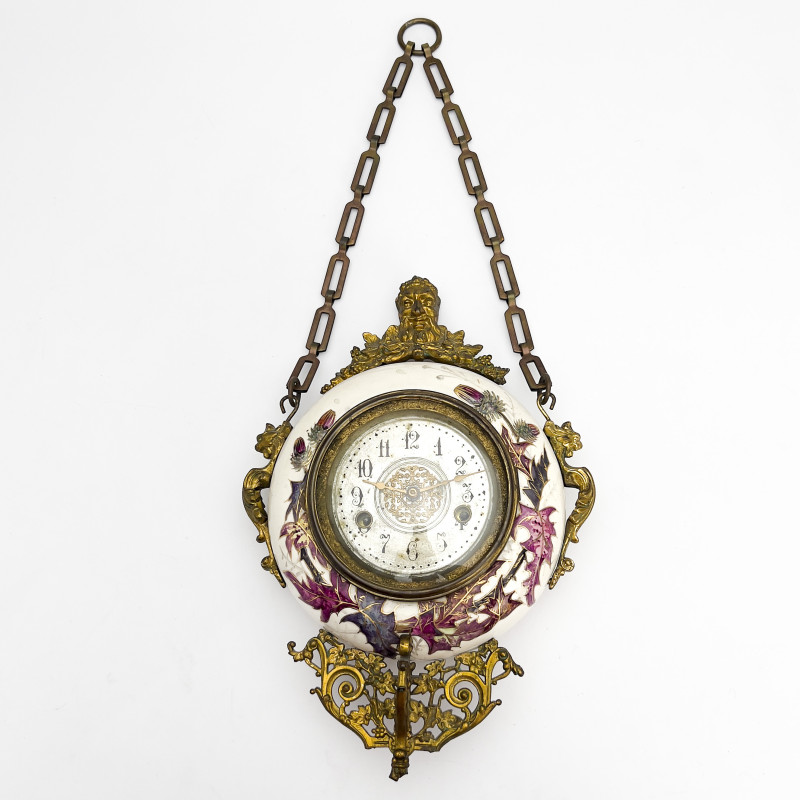 Avalon Faience Hanging Wall Clock