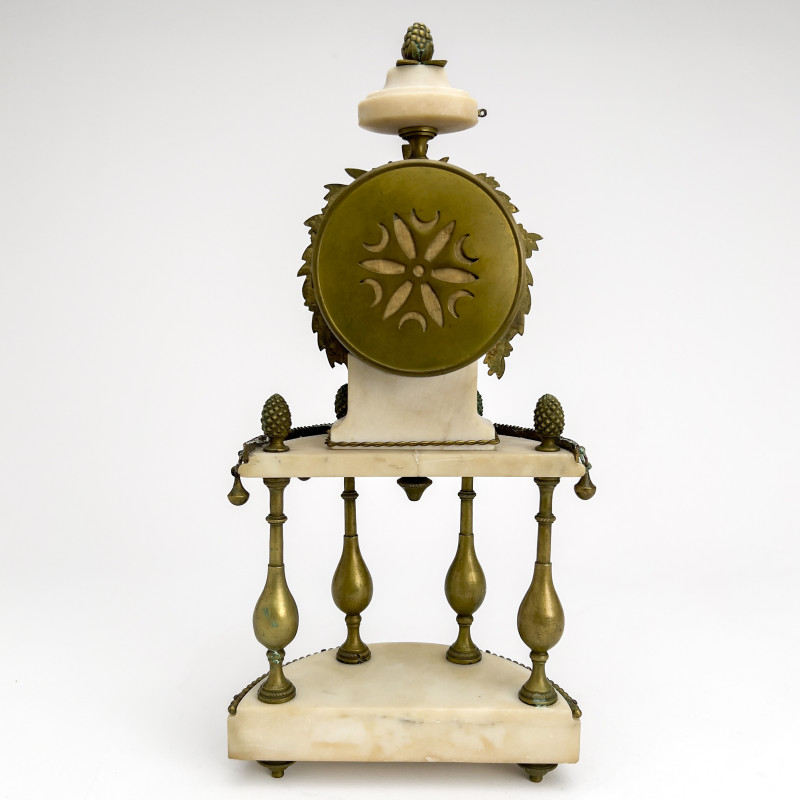 Louis XVI Style French Portico Mantel Clock