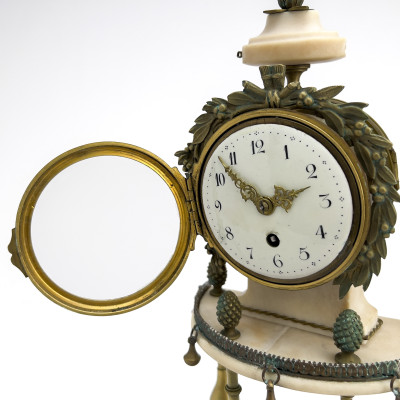 Louis XVI Style French Portico Mantel Clock