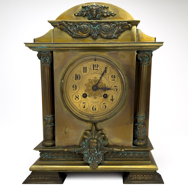 Neoclassical Brass Bracket Clock