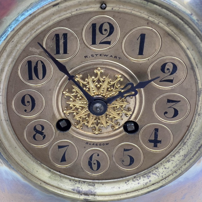 Neoclassical Brass Bracket Clock