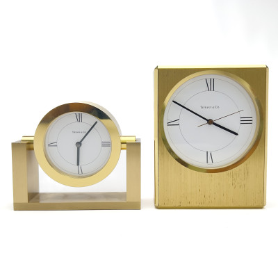 Image for Lot Tiffany & Co. - Two Brass Clocks