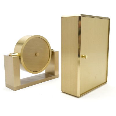 Tiffany &amp; Co. - Two Brass Clocks