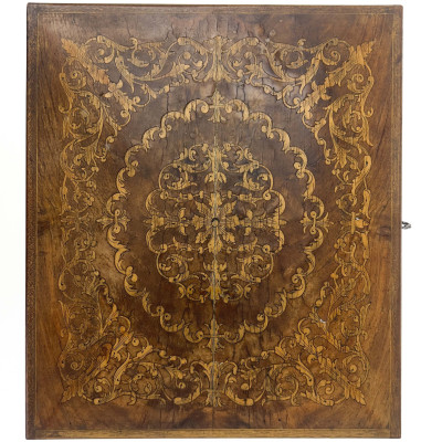 Italian Marquetry Music Box Side Table
