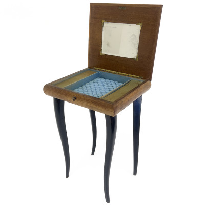 Italian Marquetry Music Box Side Table