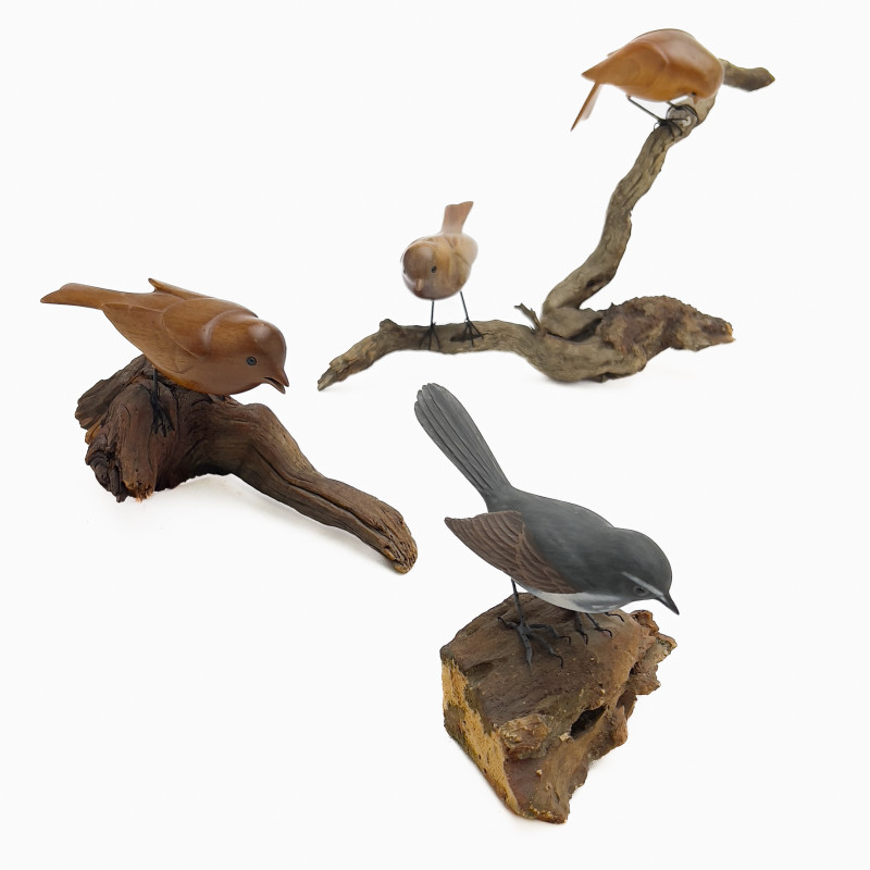 K.E. Carl - 4 Carved Birds