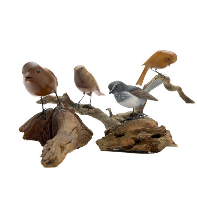 K.E. Carl - 4 Carved Birds