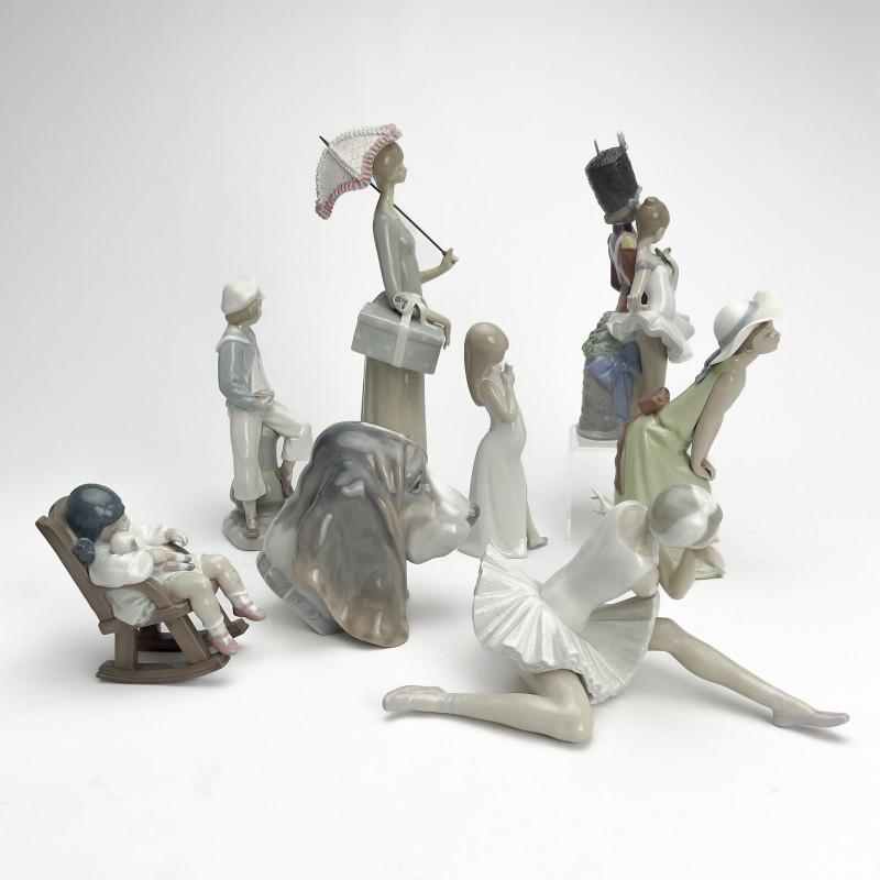 Lladro - Porcelain Figurines, Group of 8