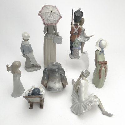 Lladro - Porcelain Figurines, Group of 8