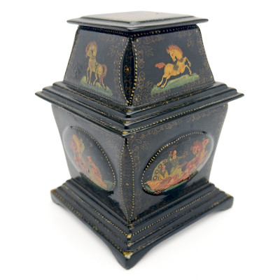 Russian Kholuy Lacquer Fairy Tale Jewelry Box