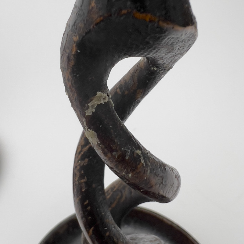 Antique English Oak Barley Twist Candlesticks (Three Pairs)