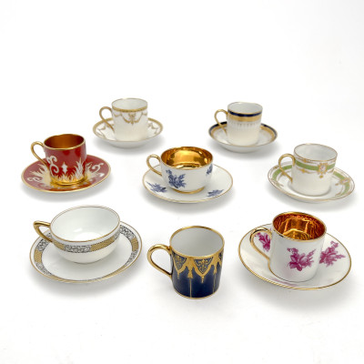 Image for Lot Collection of Demitasse Cups and Saucers, Group of 15