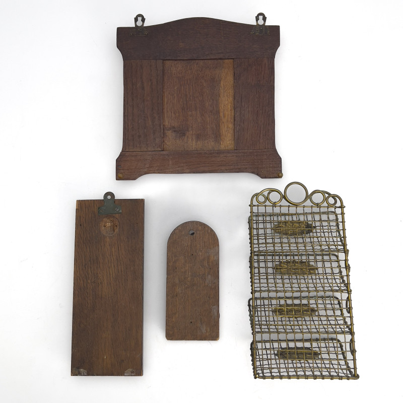 Newspaper Rack &amp; Letter Holders, Group of 4