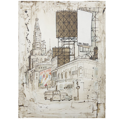 Image for Lot Unknown Artist - Untitled (City Street)