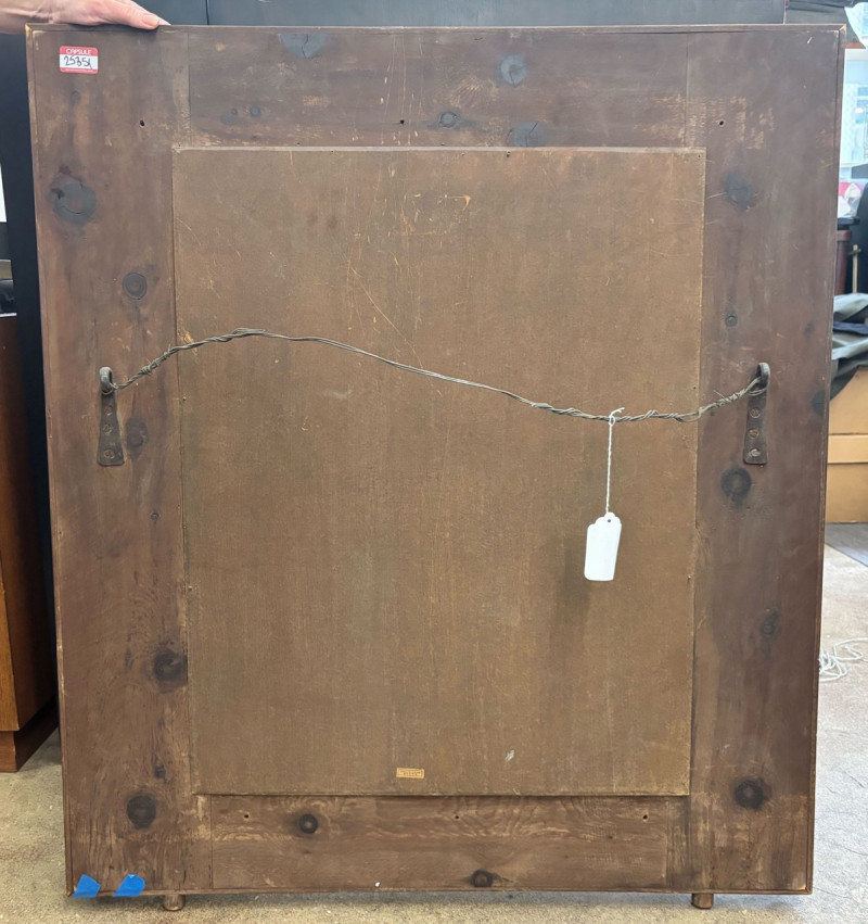 Venetian Etched and Blue Glass Mirror