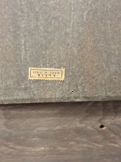 Venetian Etched and Blue Glass Mirror