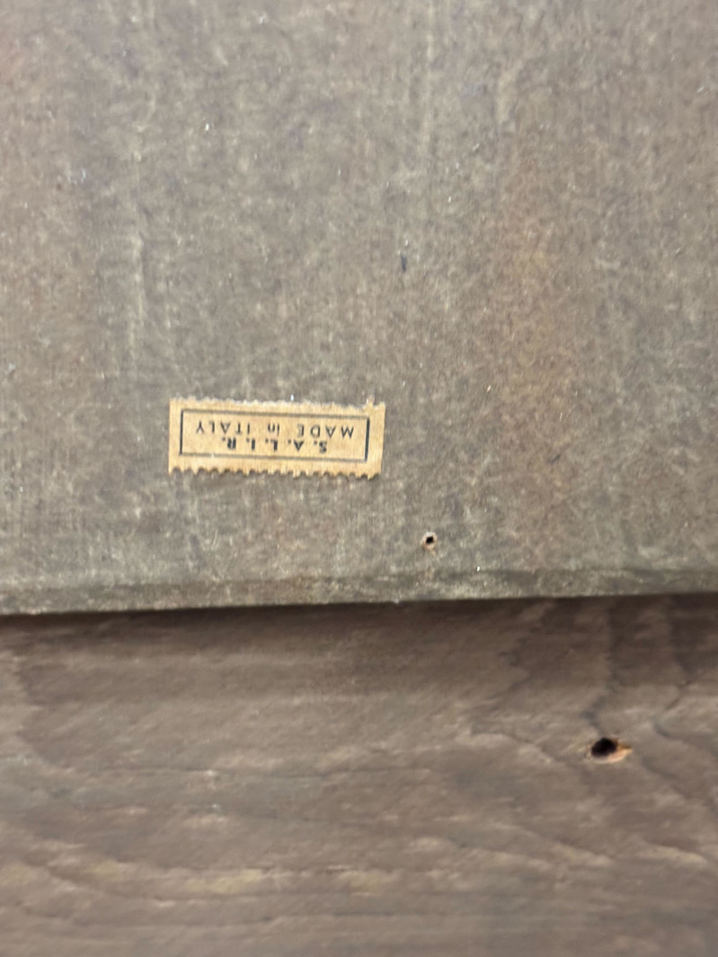 Venetian Etched and Blue Glass Mirror