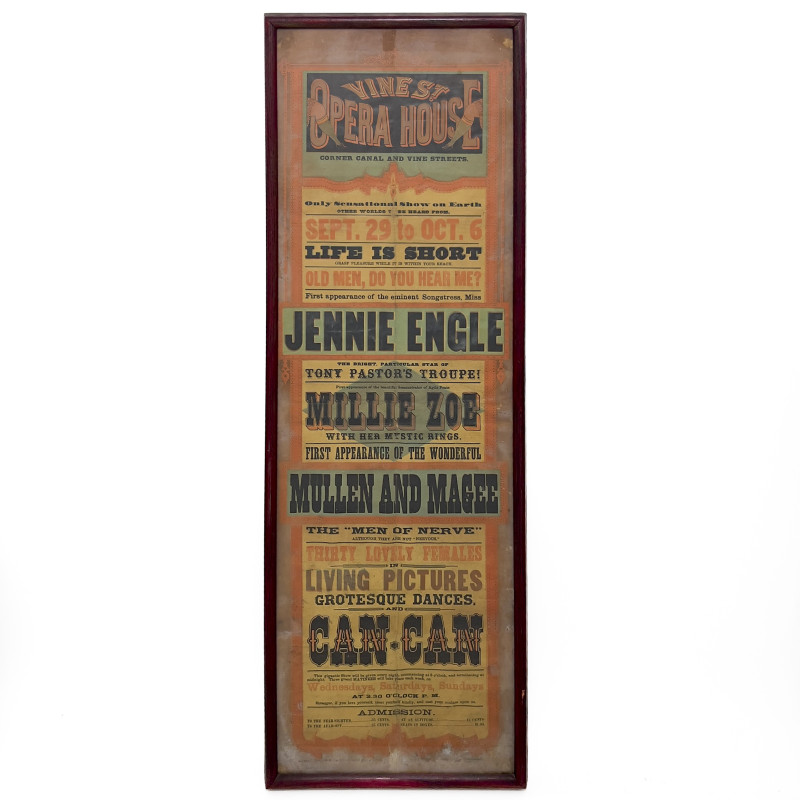 Cincinnatti Burlesque Hall Broadsheet (Can Can)