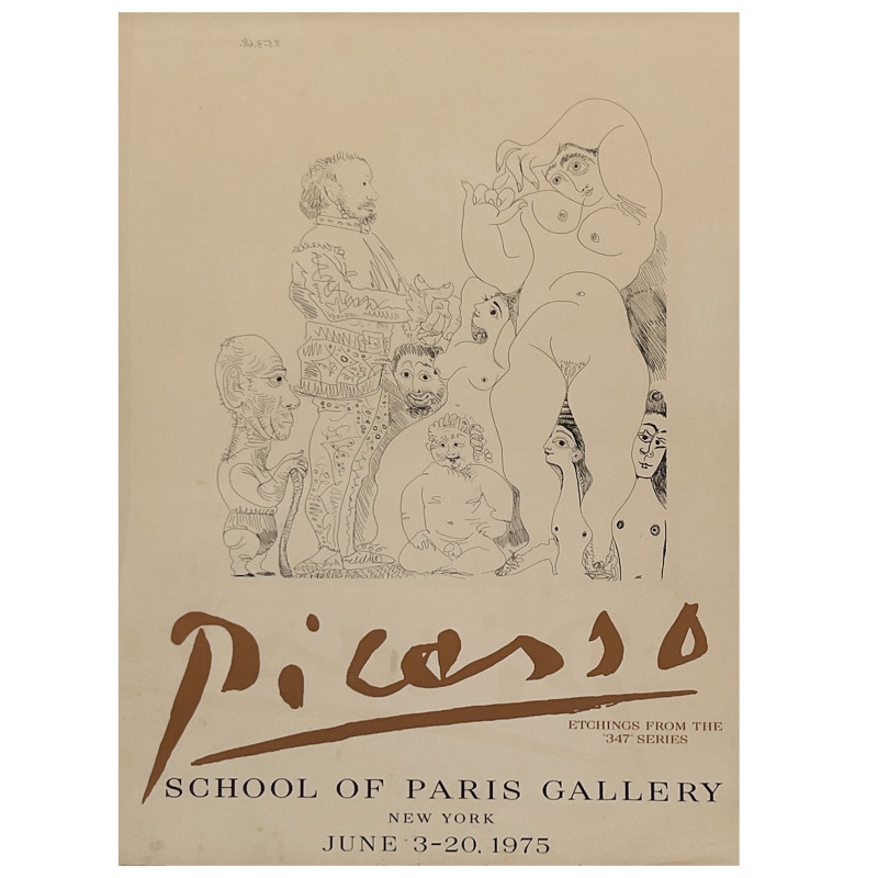 Pablo Picasso - School of Paris Gallery Exhibition Poster