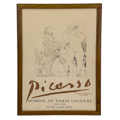 Pablo Picasso - School of Paris Gallery Exhibition Poster