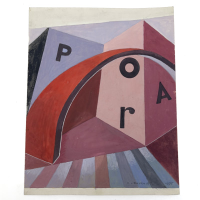 Image for Lot Marcel-Louis Baugniet - Composition with Letters