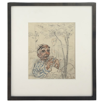 Image for Lot Leo Gestel - Caricature of the Artist in the Hospital