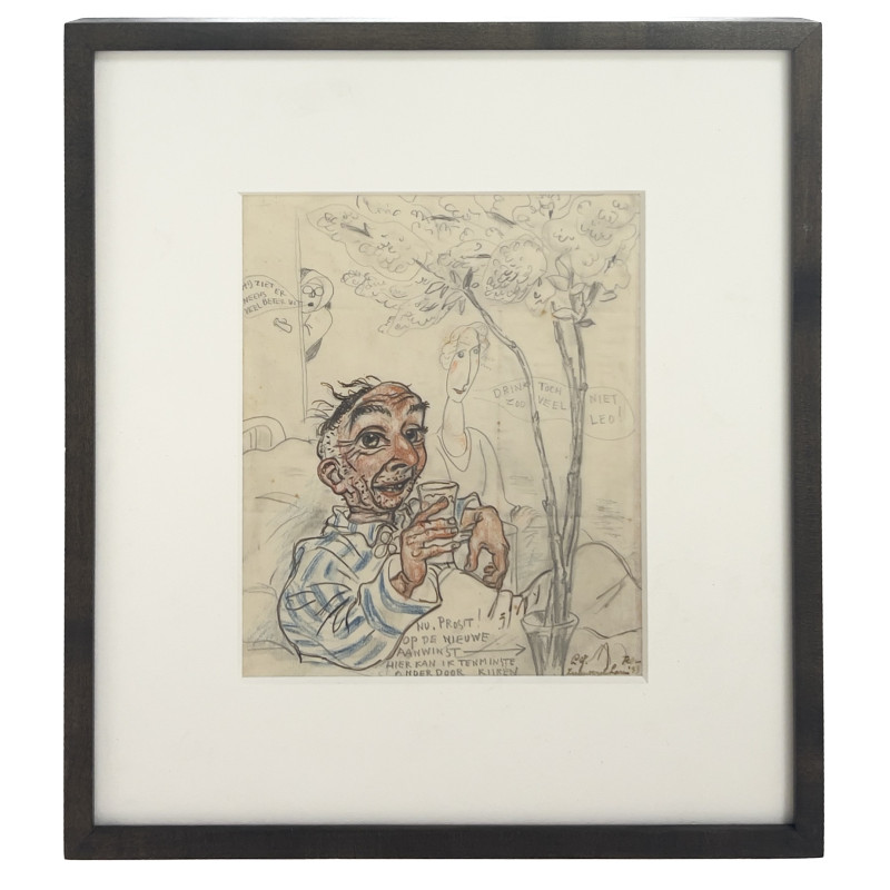 Leo Gestel - Caricature of the Artist in the Hospital