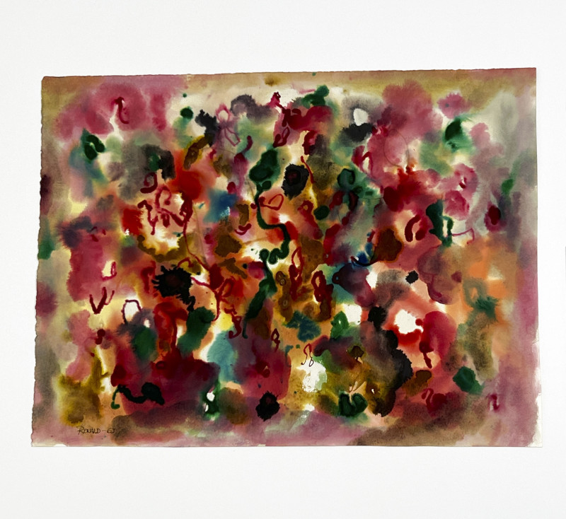 William Ronald - Untitled (Green and Red Composition)