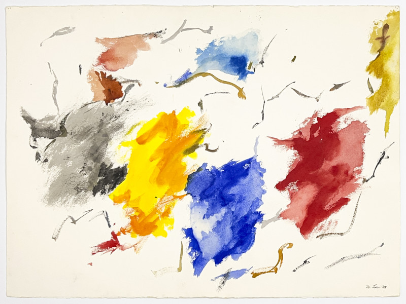Michael Loew - Untitled (Abstract in Red, Blue, Yellow, and Black)