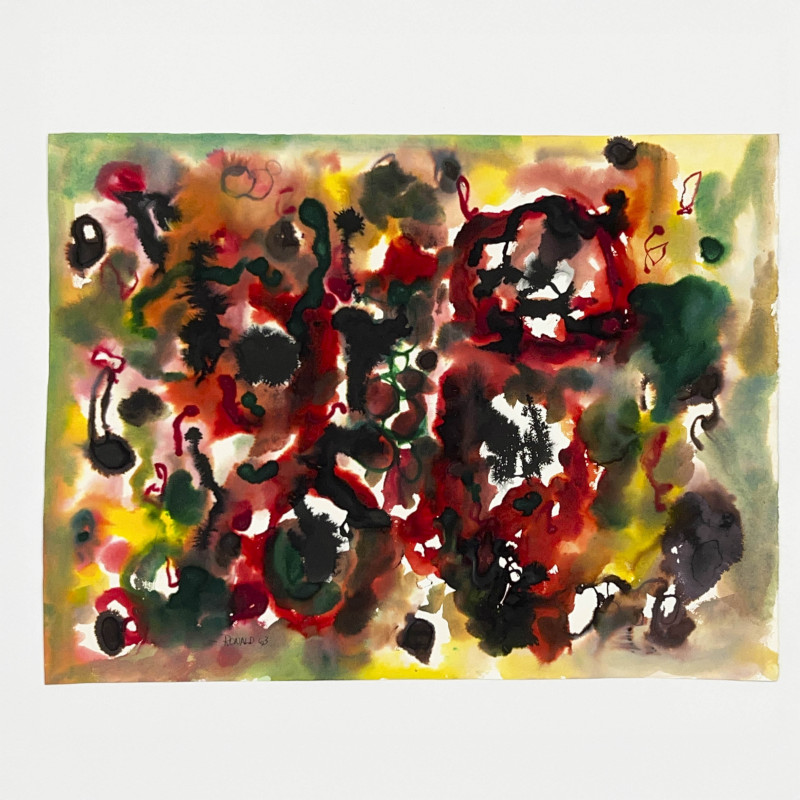 William Ronald - Untitled (Abstract Red, Yellow, and Green Composition)