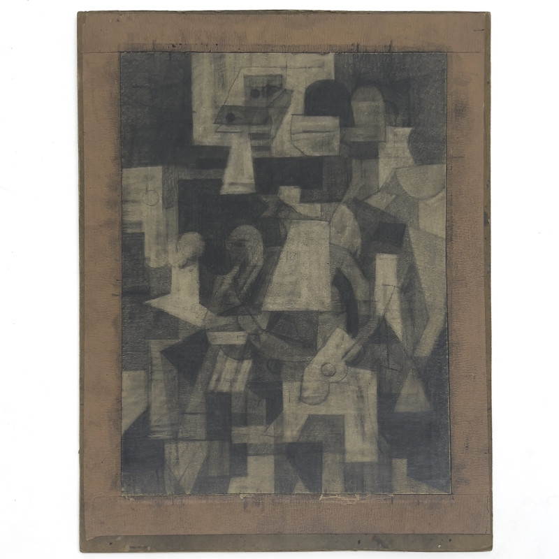 Leonard Alberts - Untitled (Cubist Figures)