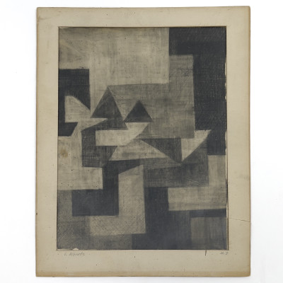 Image for Lot Leonard Alberts - Untitled (Cubist Drawing)
