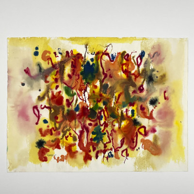 Image for Lot William Ronald - Untitled (Red, Green, and Yellow Composition)