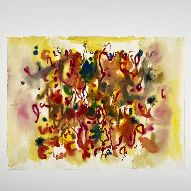 William Ronald - Untitled (Red, Green, and Yellow Composition)