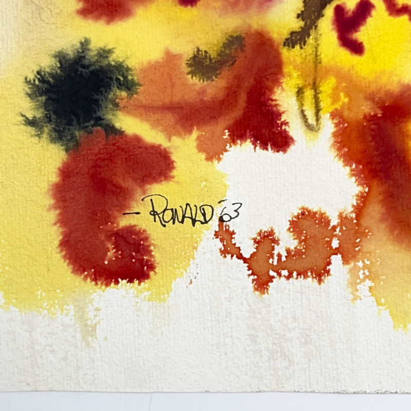 William Ronald - Untitled (Red, Green, and Yellow Composition)