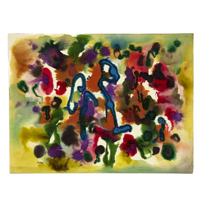 Image for Lot William Ronald - Untitled (Blue, Green, and Red Composition)