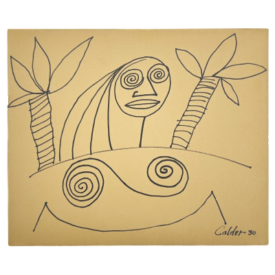 Image for Lot Alexander Calder (Attributed) - Untitled (Woman with Palm Tree Arms)
