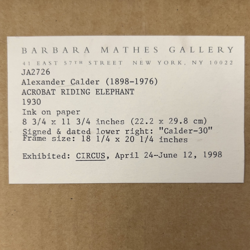 Alexander Calder (Attributed) - Acrobat Riding an Elephant