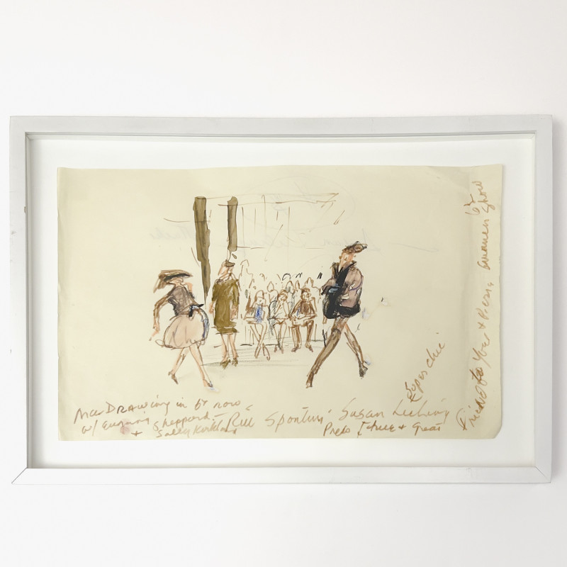 Joe Eula - Sketch of Yves Saint Laurent's Rue Spontini Show