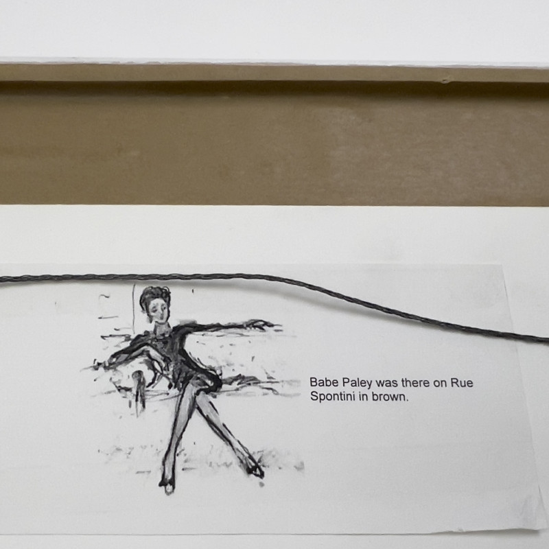 Joe Eula - Babe Paley at Rue Spontini in Brown