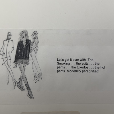 Joe Eula - From Yves Saint Laurents Final Show, Three Drawings