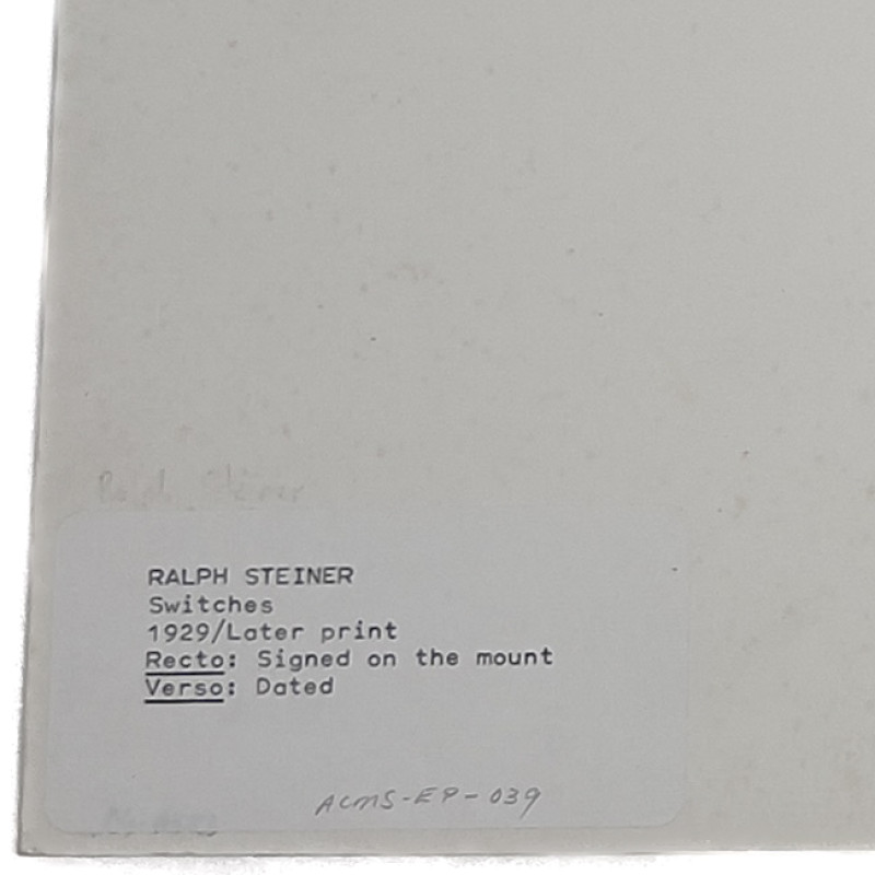 Ralph Steiner - Switches