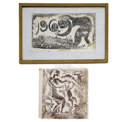 Image for Lot Jose De Creeft - Two Woodblock Prints